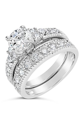 Bijuterii femei sterling forever sterling silver cz brilliant ring band silver