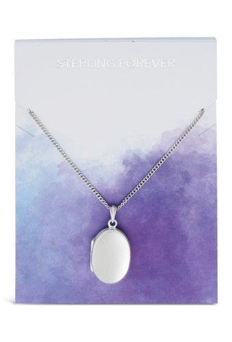 Bijuterii femei sterling forever sterling silver round locket pendant necklace silver