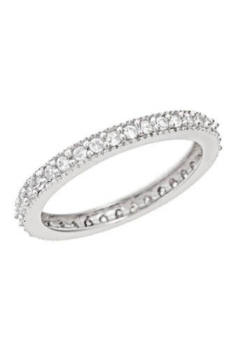 Bijuterii femei sterling forever sterling silver sparkling cz band ring silver