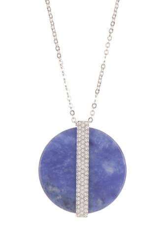 Bijuterii femei swarovski crystal accented large disc pendant necklace no color