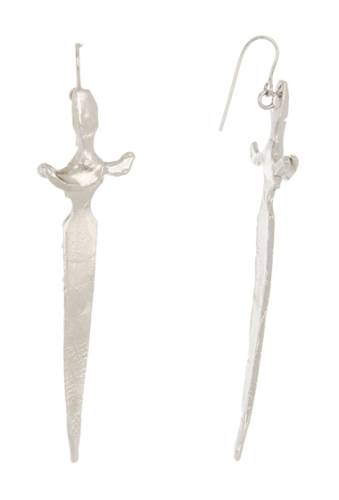 Bijuterii femei valentino antique dagger drop earrings platino
