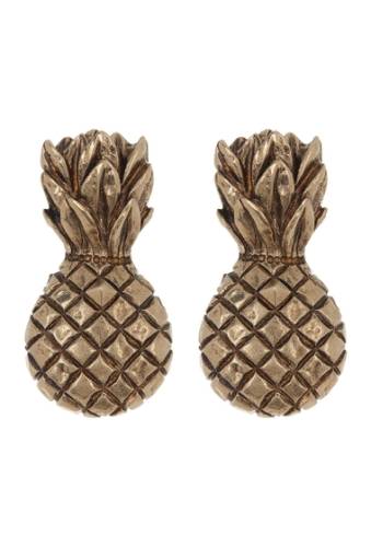 Bijuterii femei valentino antique pineapple stud earrings antique platinum
