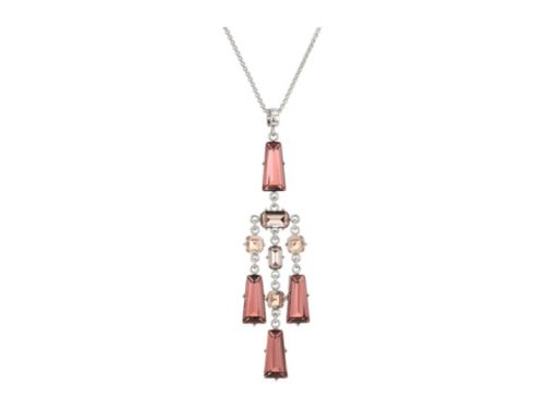 Bijuterii femei vince camuto 32quot chandelier pendant necklace rhodiumblush rosevintage mauveblack diamond