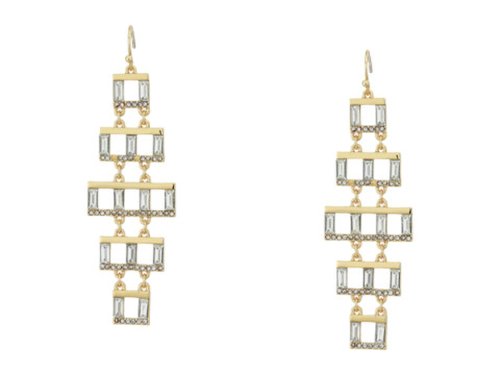 Bijuterii femei vince camuto chandelier earrings goldcrystal