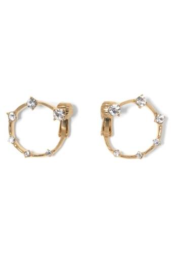 Bijuterii femei vince camuto coil crystal clip earrings gold