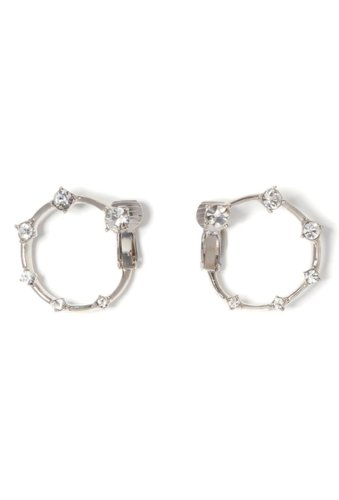 Bijuterii femei vince camuto coil crystal clip earrings silver