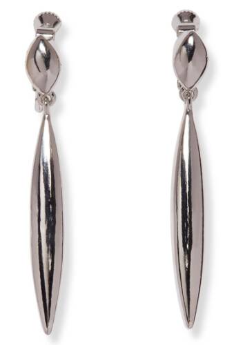 Bijuterii femei vince camuto double drop linear clip earrings silver