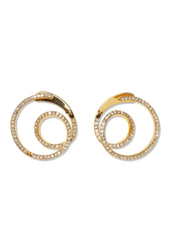 Bijuterii femei vince camuto pave crystal wraparound hoop earrings gold 01