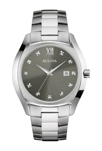 Ceasuri barbati bulova mens diamond dial watch 425mm silver-tone