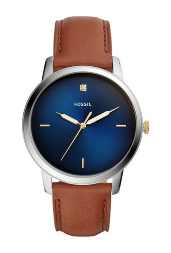 Ceasuri barbati fossil mens the minimalist leather strap watch 44mm no color