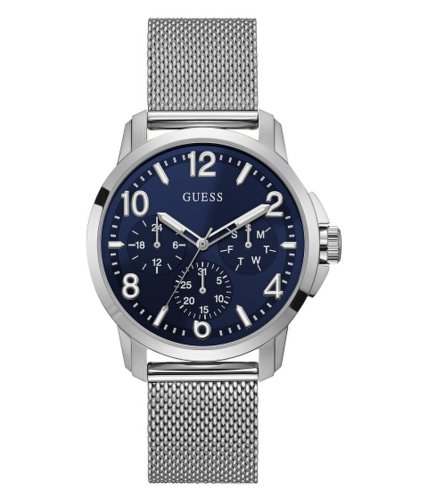 Ceasuri barbati guess blue and silver-tone multifunction watch no color