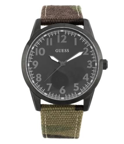 Ceasuri barbati guess green and black camo-print analog watch camo