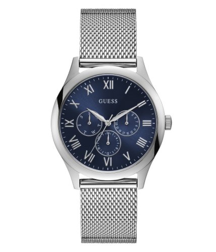 Ceasuri barbati guess silver-tone and blue multifunction watch no color