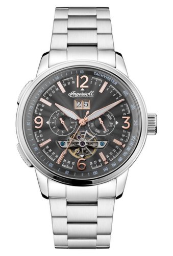 Ceasuri barbati ingersoll watches regent automatic bracelet watch 47mm silver grey silver