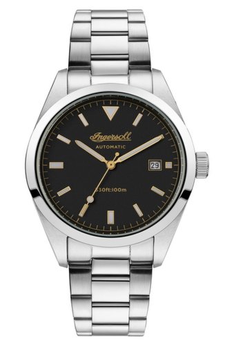 Ceasuri barbati ingersoll watches reliance automatic bracelet watch 40mm silver black silver