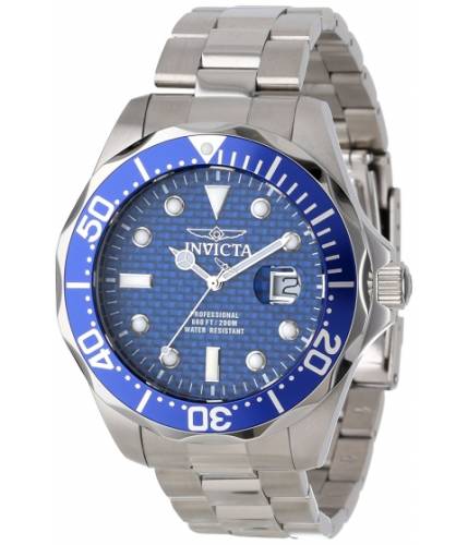 Ceasuri barbati invicta watches invicta men\'s 12563 pro diver blue carbon fiber dial stainless steel watch bluesilver