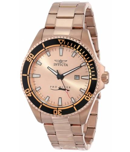 Ceasuri barbati invicta watches invicta men\'s 15185syb pro diver rose gold dial 18k ion-plated stainless steel watch with impact case rose goldrose gold