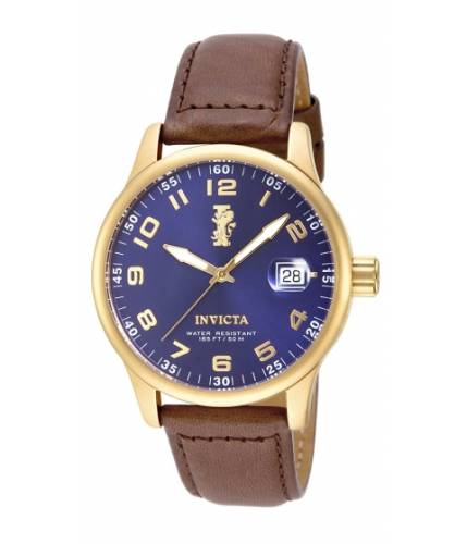 Ceasuri barbati invicta watches invicta men\'s 15255 i-force 18k gold ion-plated stainless steel and brown leather watch bluebrown