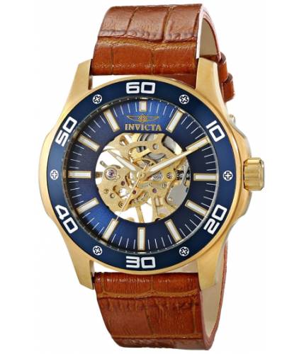 Ceasuri barbati invicta watches invicta men\'s 17260syb specialty analog display mechanical hand wind brown watch bluebrown