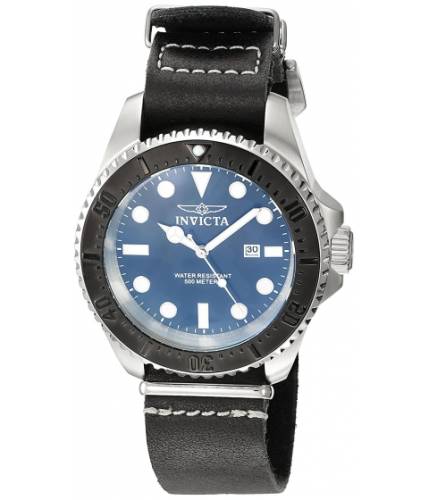 Ceasuri barbati invicta watches invicta men\'s 17579 pro diver stainless steel black leather watch blackblack