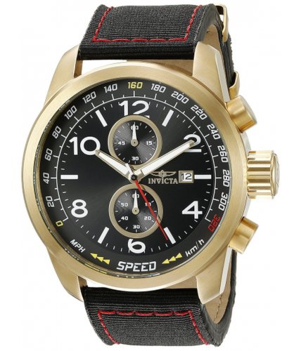 Ceasuri barbati invicta watches invicta men\'s 19410 aviator analog display quartz black watch blackblack