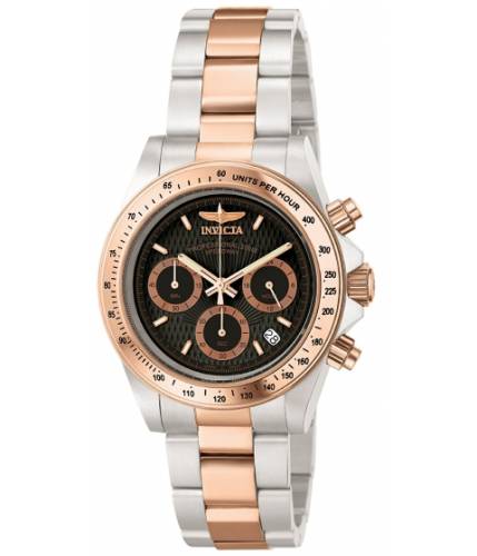 Ceasuri barbati invicta watches invicta men\'s 6932 speedway professional collection 18k rose gold-plated and stainless steel watch greysilver