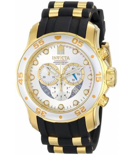 Ceasuri barbati invicta watches invicta men\'s 6985 pro diver collection chronograph silver dial black polyurethane watch silverblack
