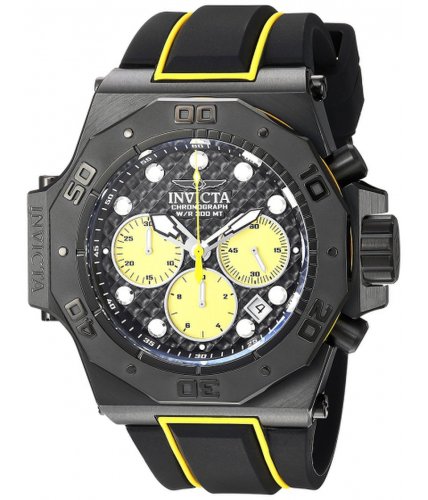 Ceasuri barbati invicta watches invicta men\'s \'akula\' quartz stainless steel and silicone casual watch colorblack (model 23106) blackblack