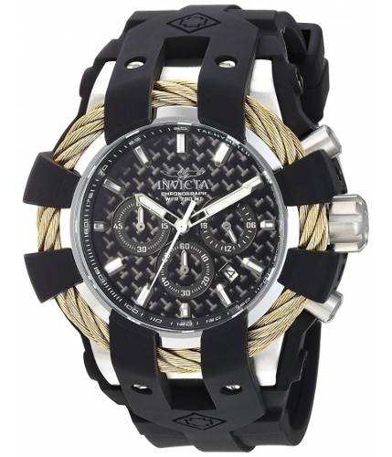 Ceasuri barbati invicta watches invicta men\'s \'bolt\' quartz stainless steel and silicone casual watch colorblack (model 23858) blackblack