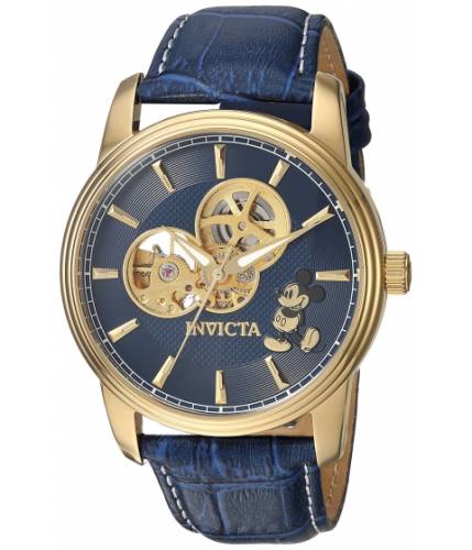 Ceasuri barbati invicta watches invicta men\'s \'disney limited edition\' automatic stainless steel and leather casual watch colorblue (model 24501) blueblue