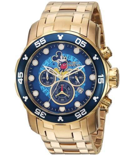 Ceasuri barbati invicta watches invicta men\'s \'disney limited edition\' quartz and stainless steel casual watch colorgold-toned (model 23766) bluegold