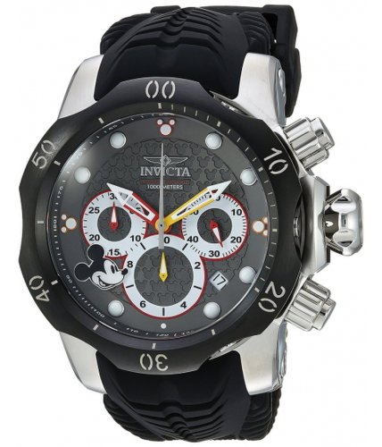 Ceasuri barbati invicta watches invicta men\'s \'disney limited edition\' quartz metal and silicone casual watch colorred (model 23164) blackred