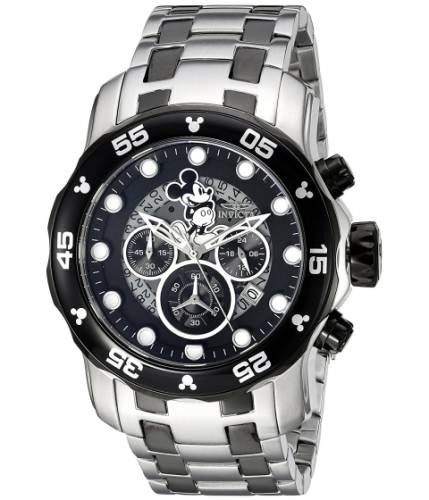 Ceasuri barbati invicta watches invicta men\'s \'disney limited edition\' quartz stainless steel casual watch colorsilver-toned (model 23767) blacksilver