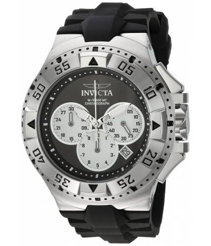 Ceasuri barbati invicta watches invicta men\'s \'excursion\' quartz stainless steel and silicone casual watch colorblack (model 23039) blackblack