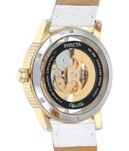 Ceasuri barbati invicta watches invicta men\'s \'objet d\'art\' automatic stainless steel and leather casual watch colorwhite (model 22643) whitewhite