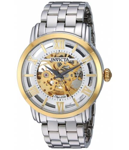 Ceasuri barbati invicta watches invicta men\'s \'objet d art\' automatic stainless steel casual watch colorsilver-toned (model 22627) silversilver