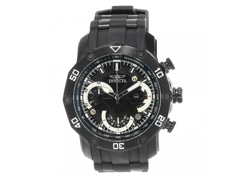 Ceasuri barbati invicta watches invicta men\'s pro diver black polyurethane band steel case quartz analog watch 22799 blackblack