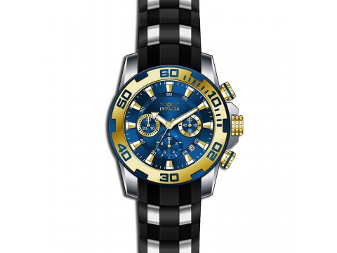 Ceasuri barbati invicta watches invicta men\'s pro diver black polyurethane band steel case quartz blue dial analog watch 22339 blueblack steel