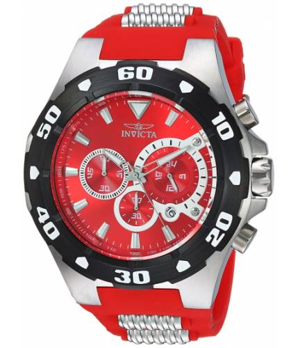Ceasuri barbati invicta watches invicta men\'s \'pro diver\' quartz stainless steel and polyurethane casual watch colortwo tone (model 24679) redtwo tone