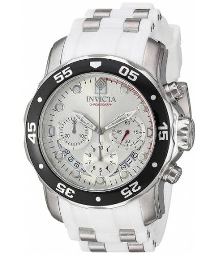 Ceasuri barbati invicta watches invicta men\'s \'pro diver\' quartz stainless steel and polyurethane casual watch colorwhite (model 20290) silverwhite
