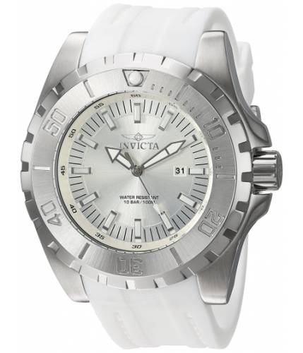 Ceasuri barbati invicta watches invicta men\'s \'pro diver\' quartz stainless steel and polyurethane casual watch colorwhite (model 23739) silverwhite