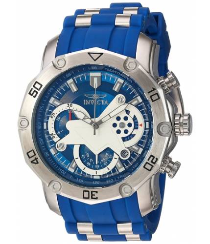 Ceasuri barbati invicta watches invicta men\'s \'pro diver\' quartz stainless steel and silicone casual watch colorblue (model 22796) blackblue