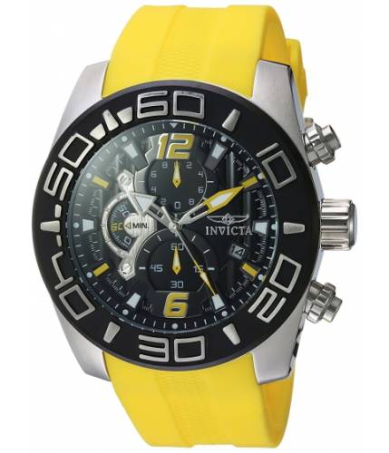 Ceasuri barbati invicta watches invicta men\'s \'pro diver\' quartz stainless steel and silicone casual watch coloryellow (model 22808) blackyellow