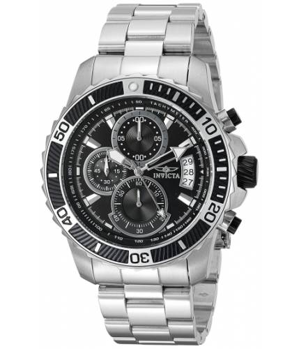 Ceasuri barbati invicta watches invicta men\'s \'pro diver\' quartz stainless steel casual watch colorsilver-toned (model 22412) blacksilver