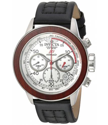 Ceasuri barbati invicta watches invicta men\'s \'s1 rally\' quartz stainless steel and leather casual watch colorblack (model 23065) silverblack