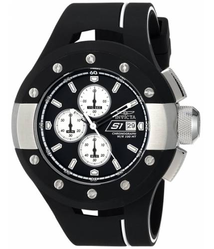 Ceasuri barbati Invicta Watches invicta men\'s \'s1 rally\' quartz stainless steel and silicone casual watch colorblack (model 22436) blackblack
