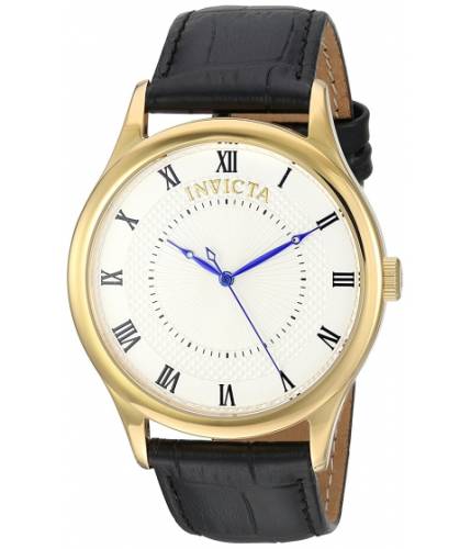 Ceasuri barbati invicta watches invicta men\'s \'vintage\' swiss quartz stainless steel and leather casual watch colorblack (model 23028) silverblack