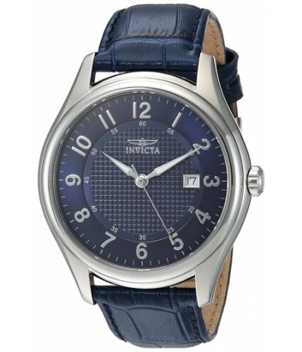 Ceasuri barbati invicta watches invicta men\'s \'vintage\' swiss quartz stainless steel and leather casual watch colorblue (model 23017) blueblue