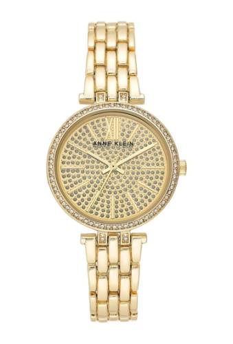 Ceasuri femei ak anne klein womens gold-tone crystal bracelet watch 32mm no color