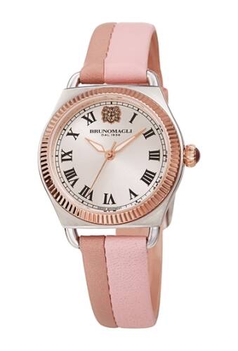 Ceasuri femei bruno magli womens lucia 1341 two-tone leather strap watch 31mm pink